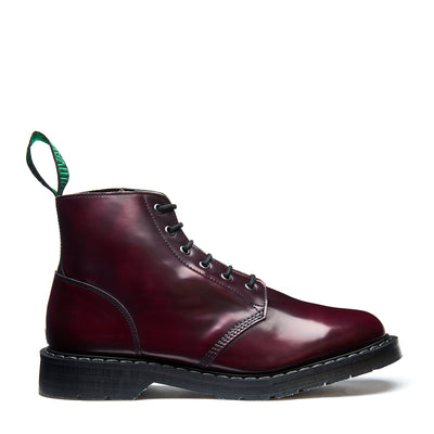 Cherry Red Rub-Off Vegan 6 Eye Astronaut Boot