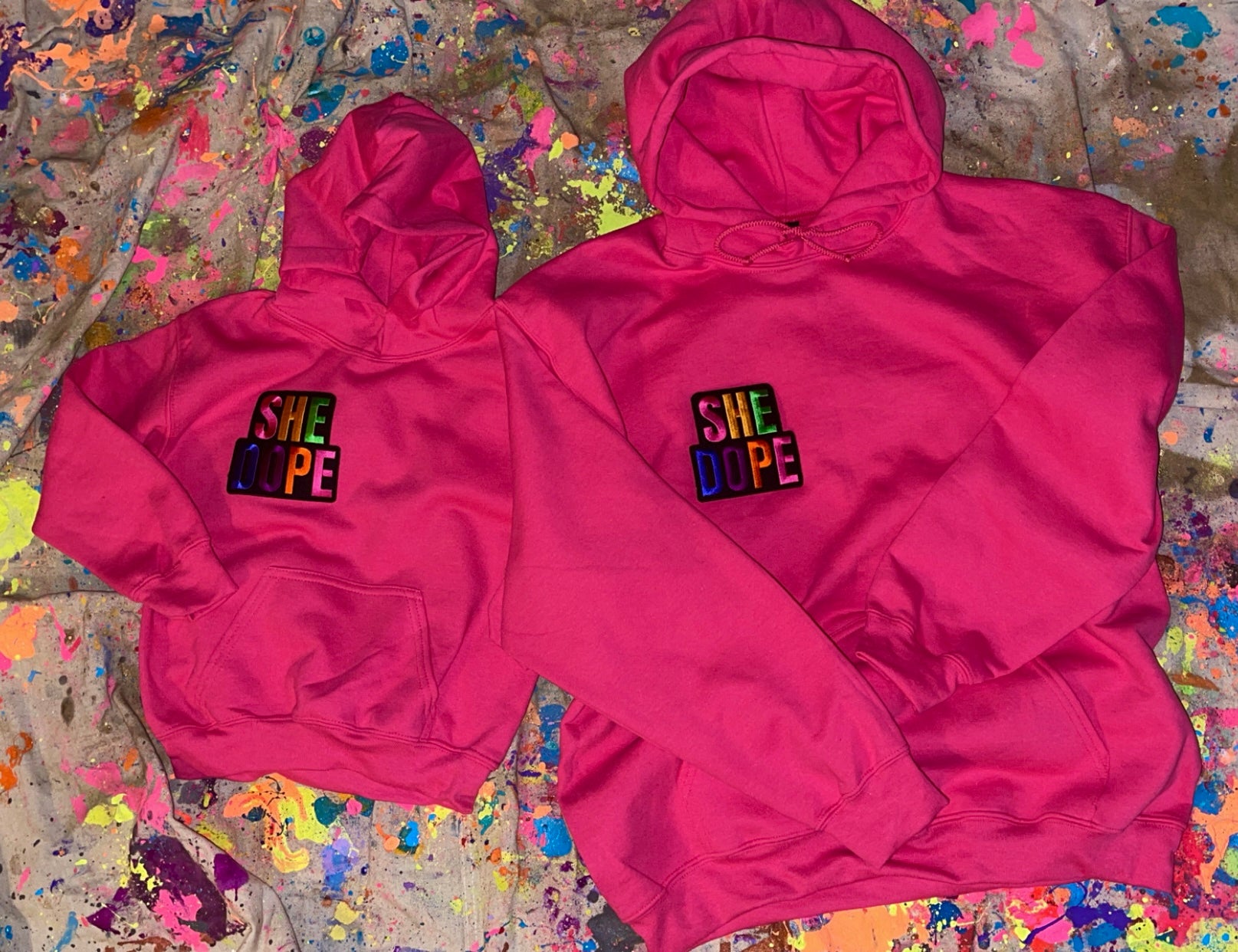 Mommy & Me Patch Work Pink Hoodie