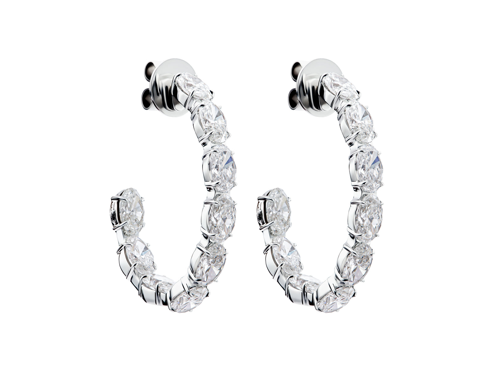 Inside Out Oval Hoop Earrings