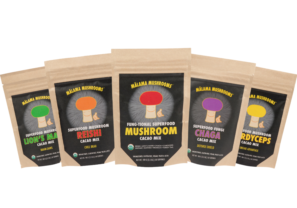 Malama Mushrooms Cacao Mixes