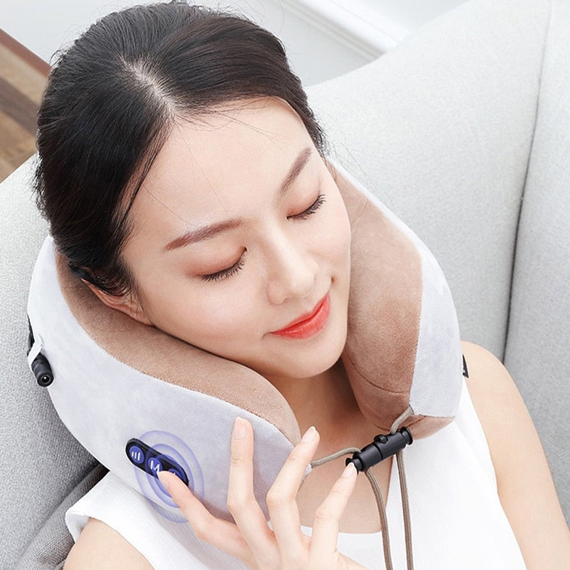 Electric Neck Massager U shaped Pillow Multifunctional Portable Shoulder  Cervical Massager Outdoor Home Car Relaxing Massage