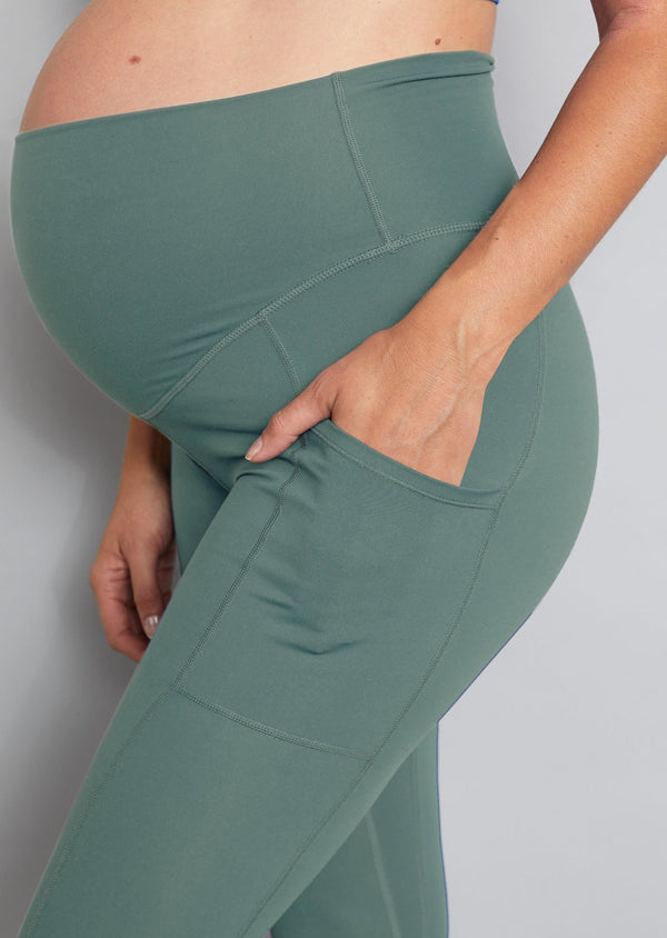 XCKNY Womens Satin Glossy High Waist Yoga Maternity Leather