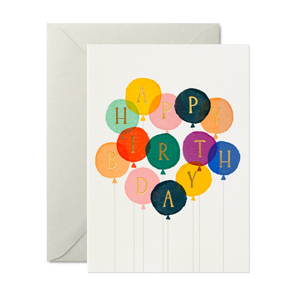 Happy Birthday Balloons - Greeting Card – Imperial Candles