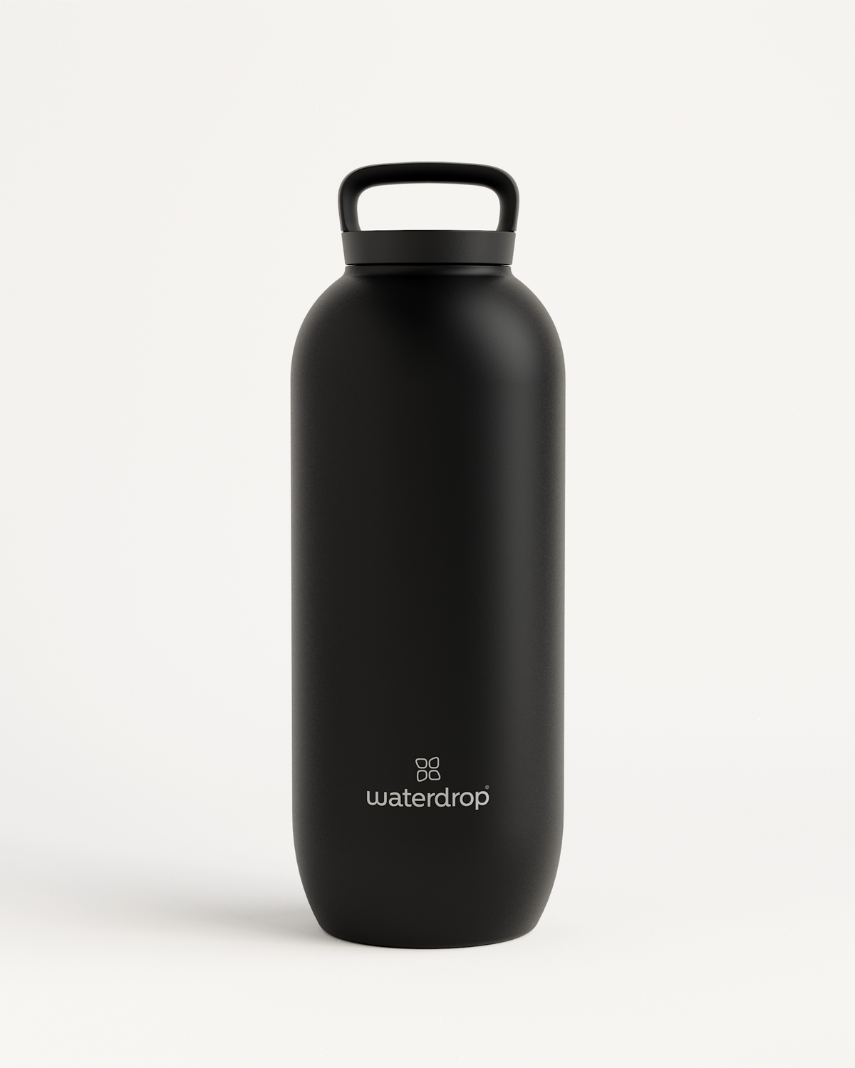 Water Bottle with Design Lightweight Metal Black Cap w/Hook Approximate 11  High