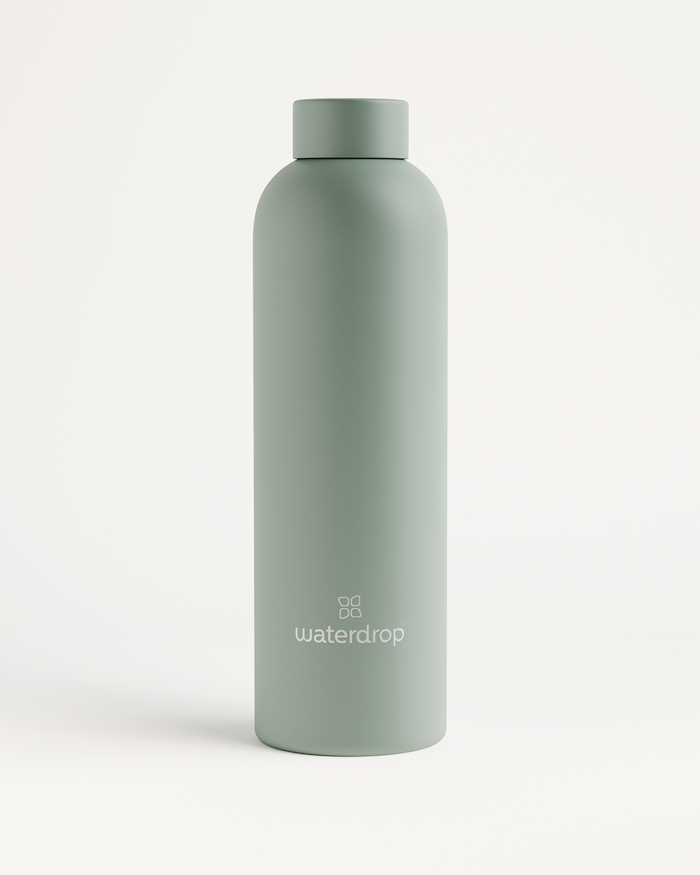 Waterdrop Thermo Steel Bottle - Mirror - 34 oz - Stainless Steel Water Bottle - Insulated Bottle - Plastic Free Water Bottle - Sustainable