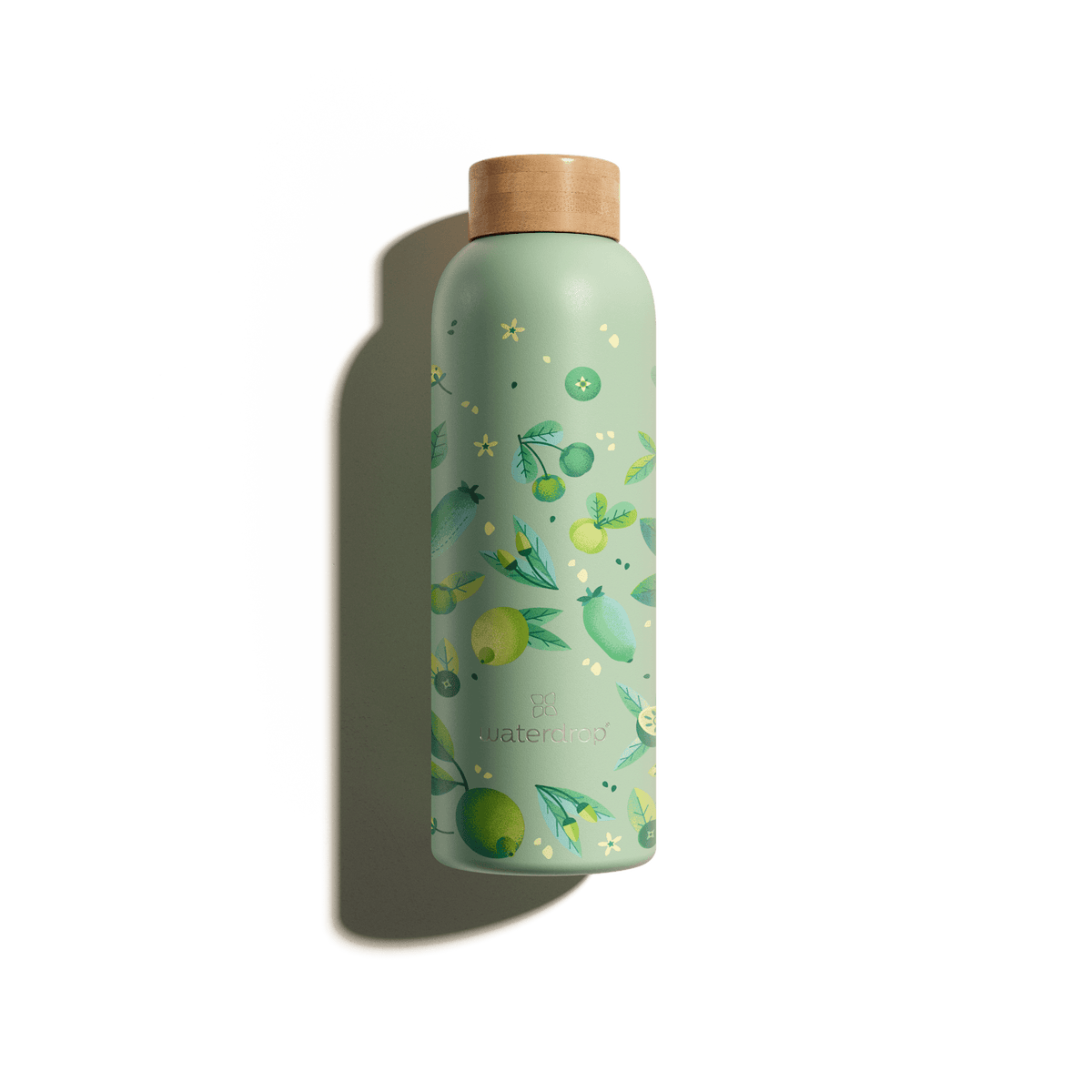 Waterdrop Kids Glass Bottle - Olive Green Frosted - 14 oz - Water Bottle - Plastic Free Kids Water Bottle - BPA Free Water Bottles