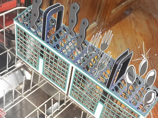 Dishwasher Utensil Basket Hack