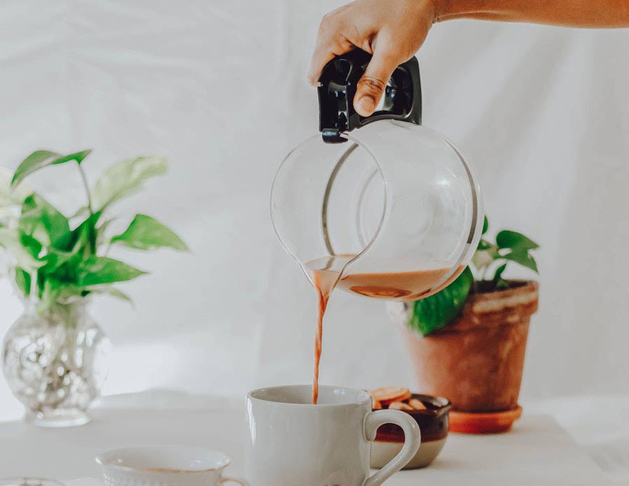 how to clean coffee pot stains