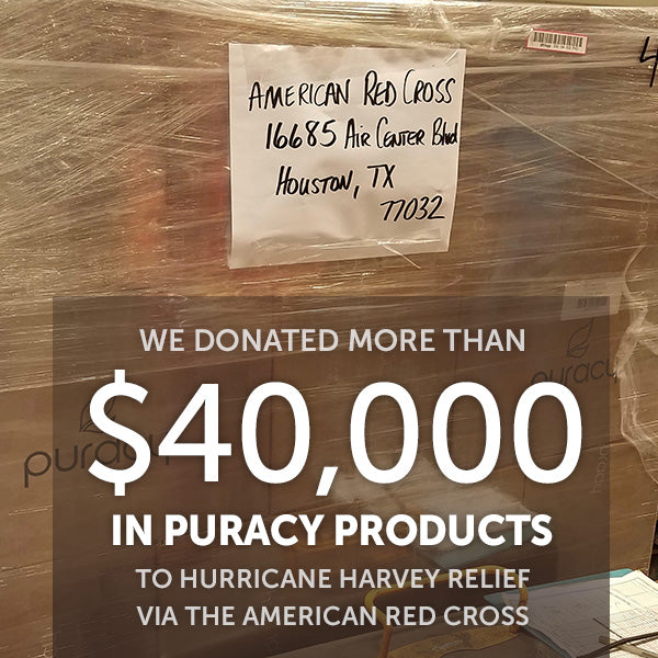 Puracy donated more than $40,000 in products to hurricane-relief efforts