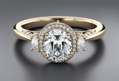 A beautiful and sparkling moissanite engagement ring