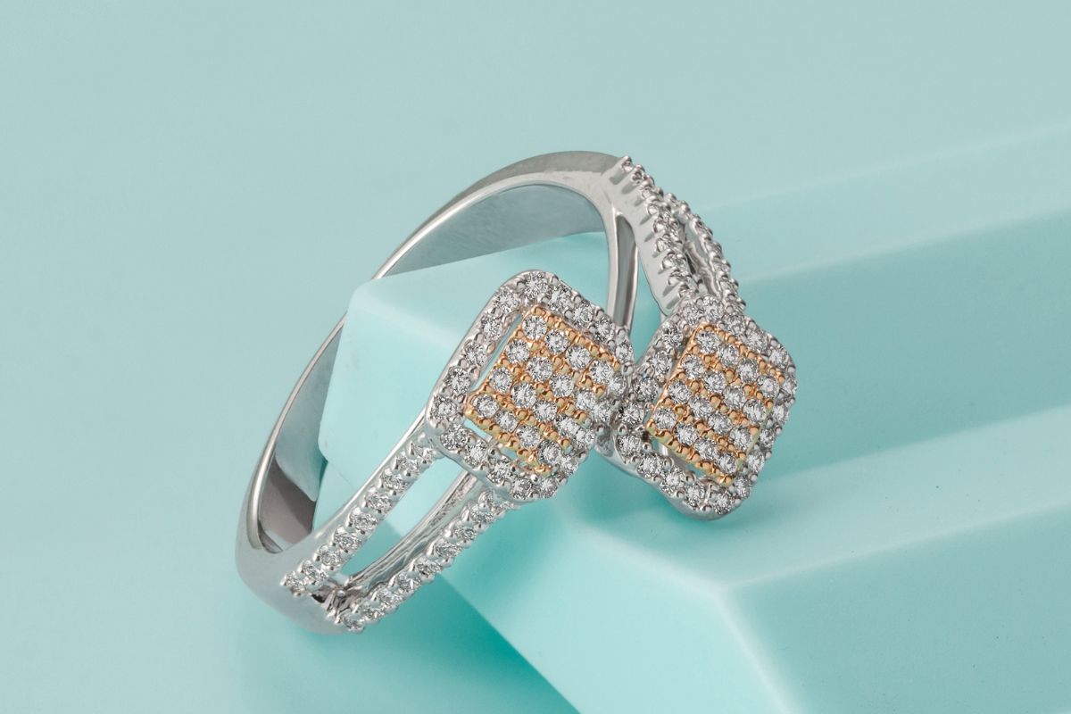 A beautiful custom designed diamond ring.
