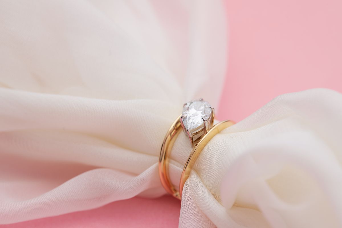 A beautiful mid range pear shaped diamond ring.