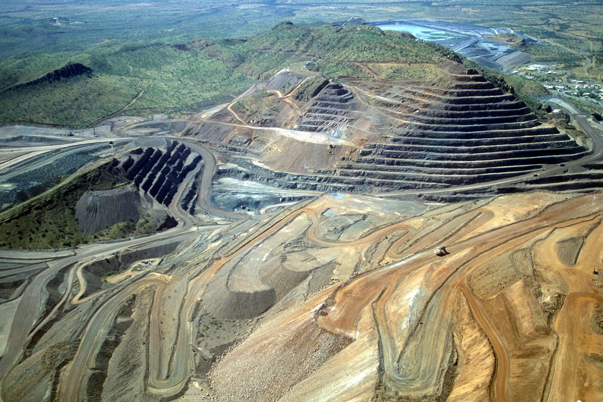 A huge diamond mine shown in the image