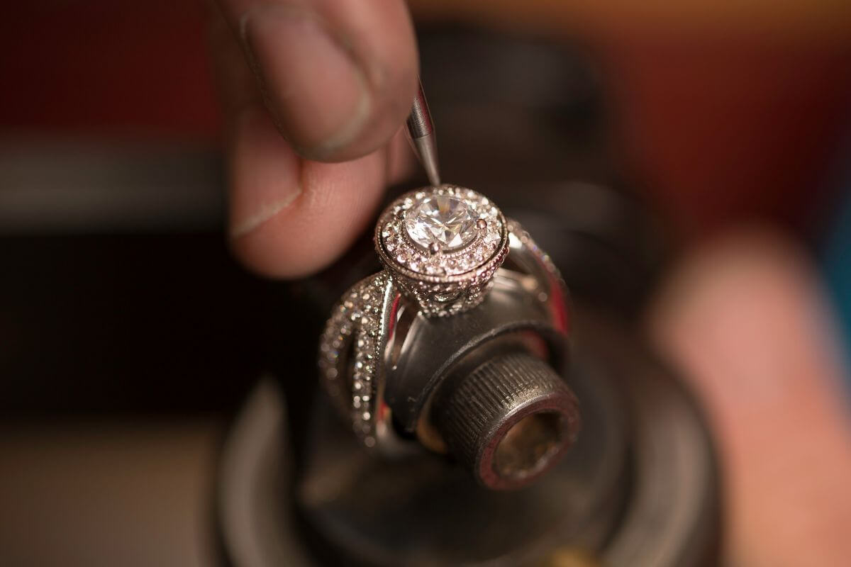 A man making changes to a diamond ring