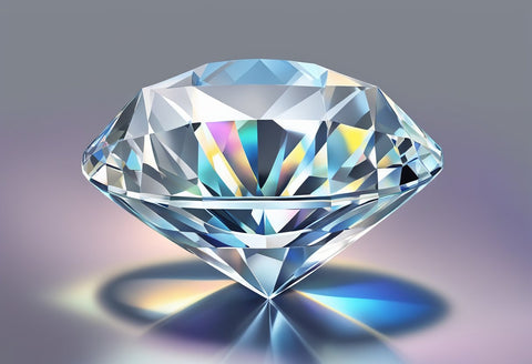 A view of Moissanite gemstone shining bright