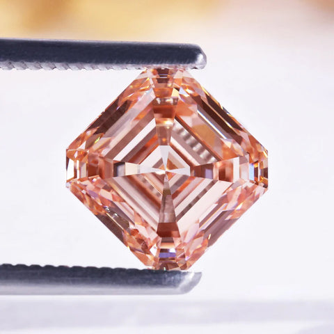Rare Fancy Pink 3.04 CT Asscher Cut Lab Grown Diamond
