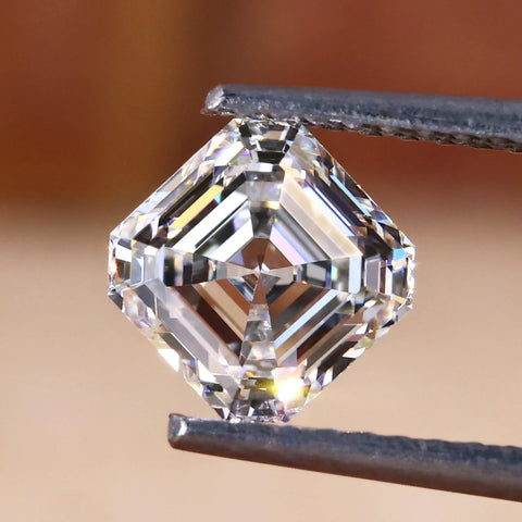 1 CT Asscher Cut Lab Grown Diamond for Engagement Ring