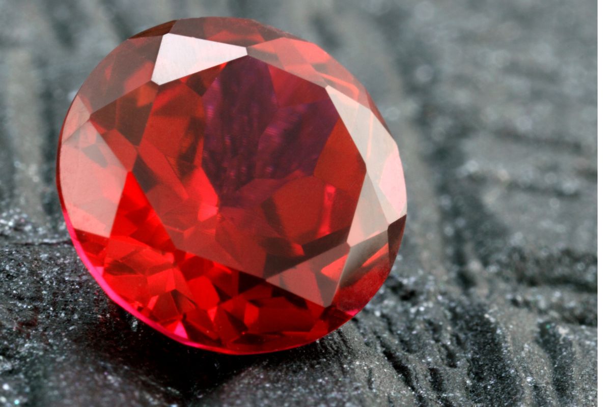 Beautiful laboratory grown ruby