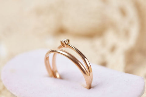 Beautiful rose gold engagement ring