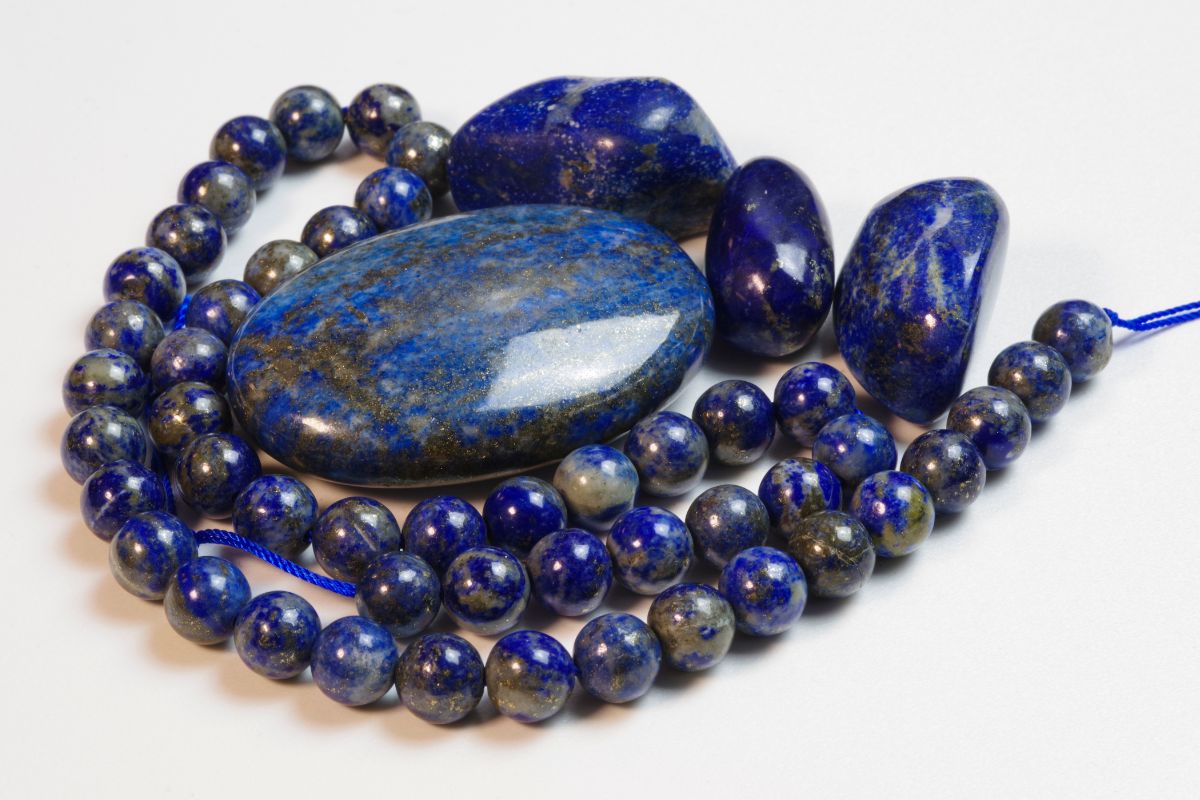 Blue pearl jewellery set