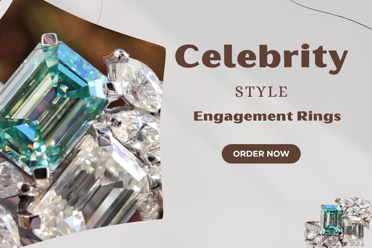Celebrity style engagement rings