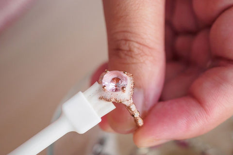 Cleaning a wedding ring at home
