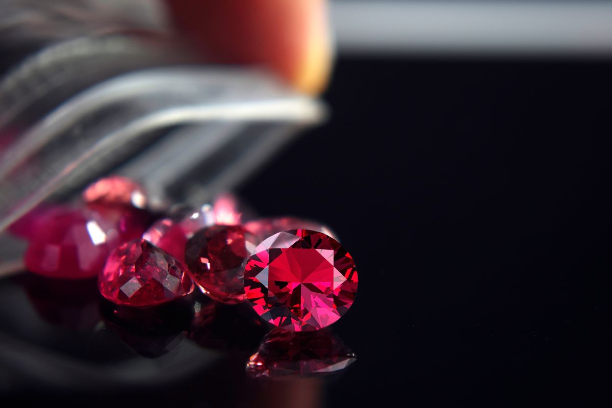 Collection of precious african rubies