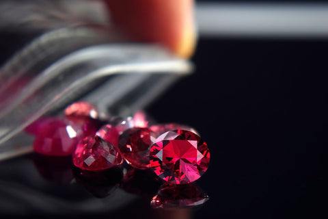 Collection of ruby gemstone crafted very well