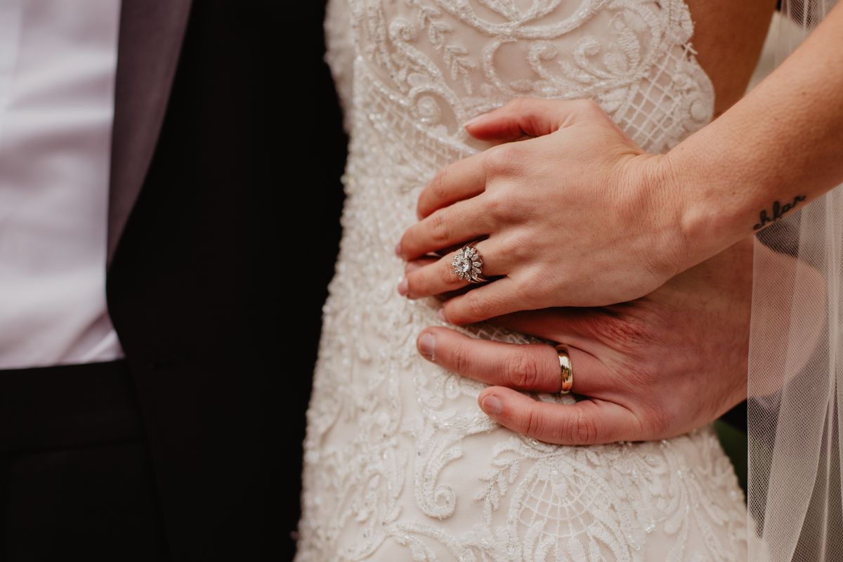 Cultural wedding where bride is wearing a beautiful ring