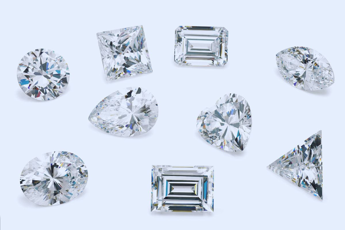 Diamond shapes and sizes