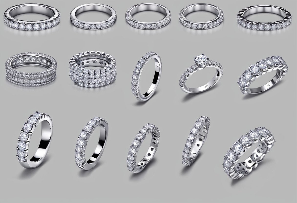 Different types of diamond bands setting