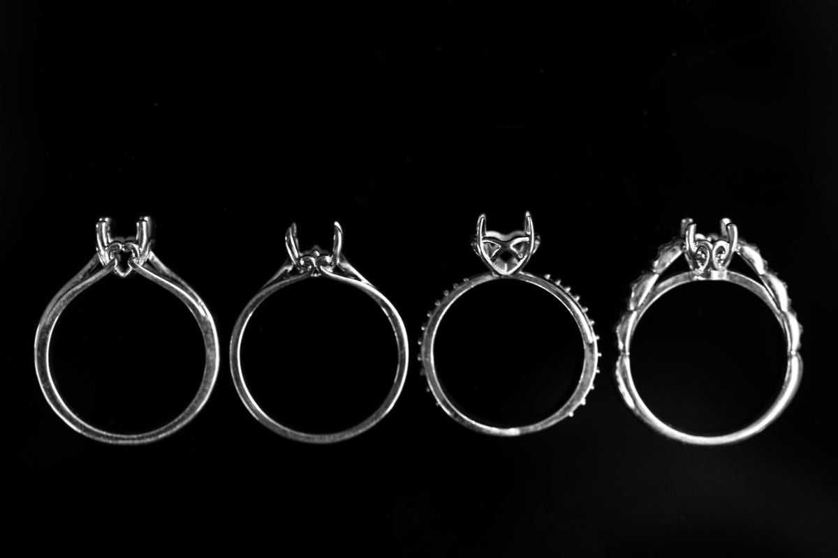 Different types of diamond ring setting.