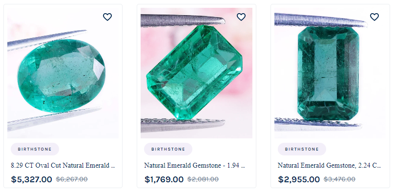 Emerald diamonds for Sale