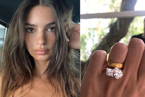 Emma ratajkowski and her ring close up view