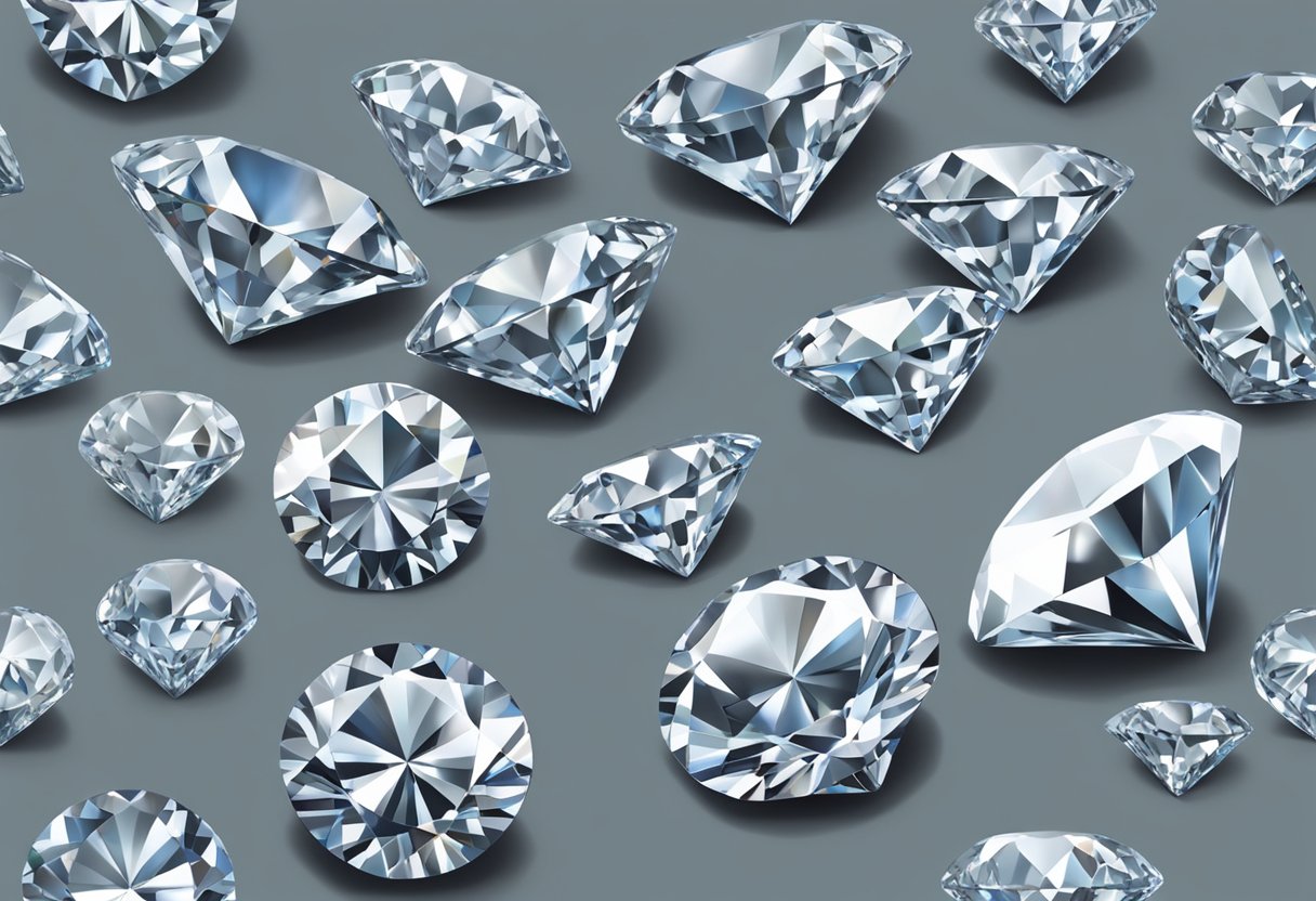 Diamonds with various girdle thickness