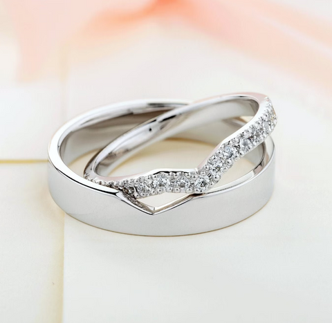Gorgeous Matching Wedding Bands With Diamonds