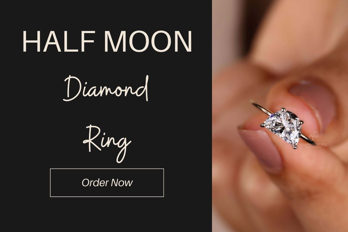 Half Moon beautiful diamond ring for sale