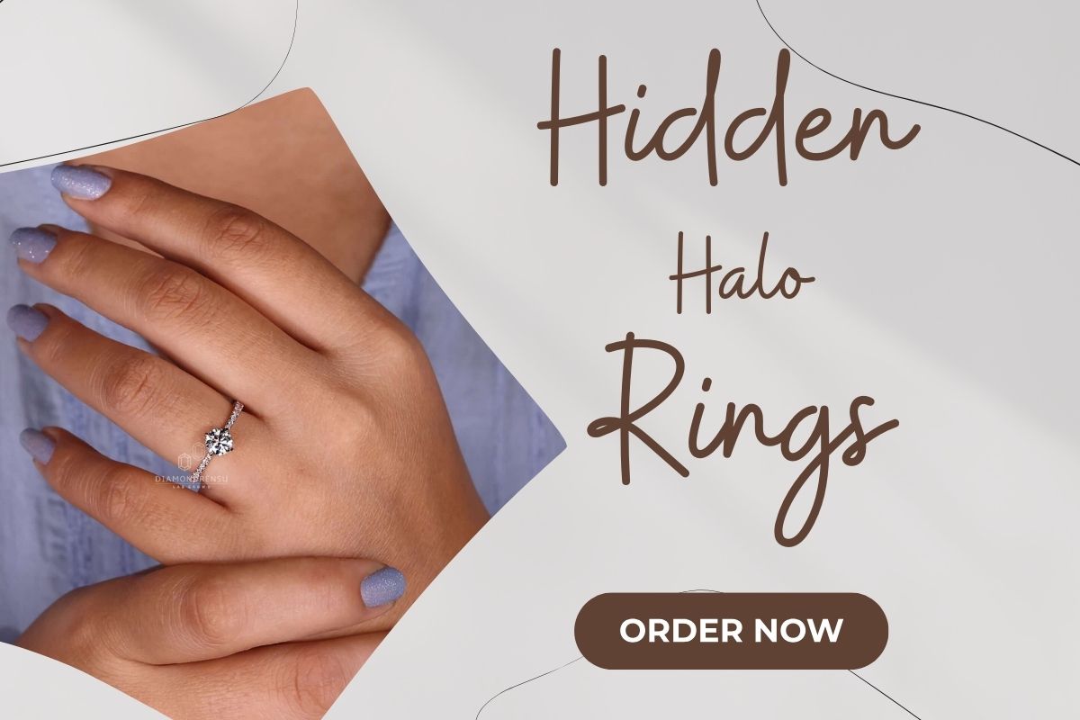 Hidden Halo Diamond Rings for Sale