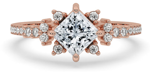 1 CT princess cut diamond ring