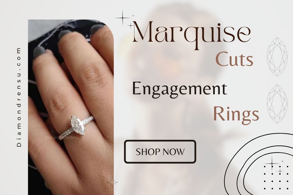 Marquise cut engagement rings for sale