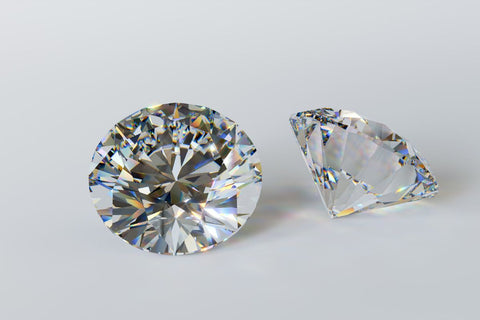 Moissanite and diamond together