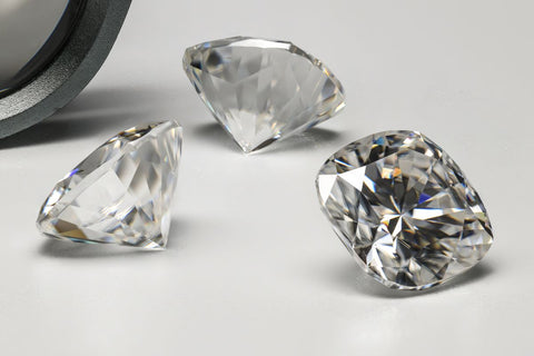 Moissanite and white sapphire diamond
