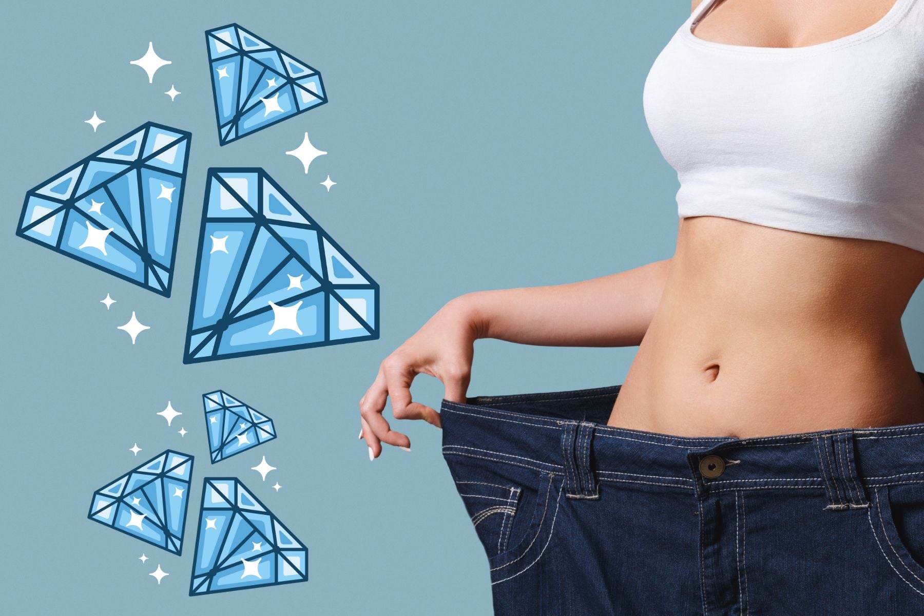 Moissanite diamond for weight loss