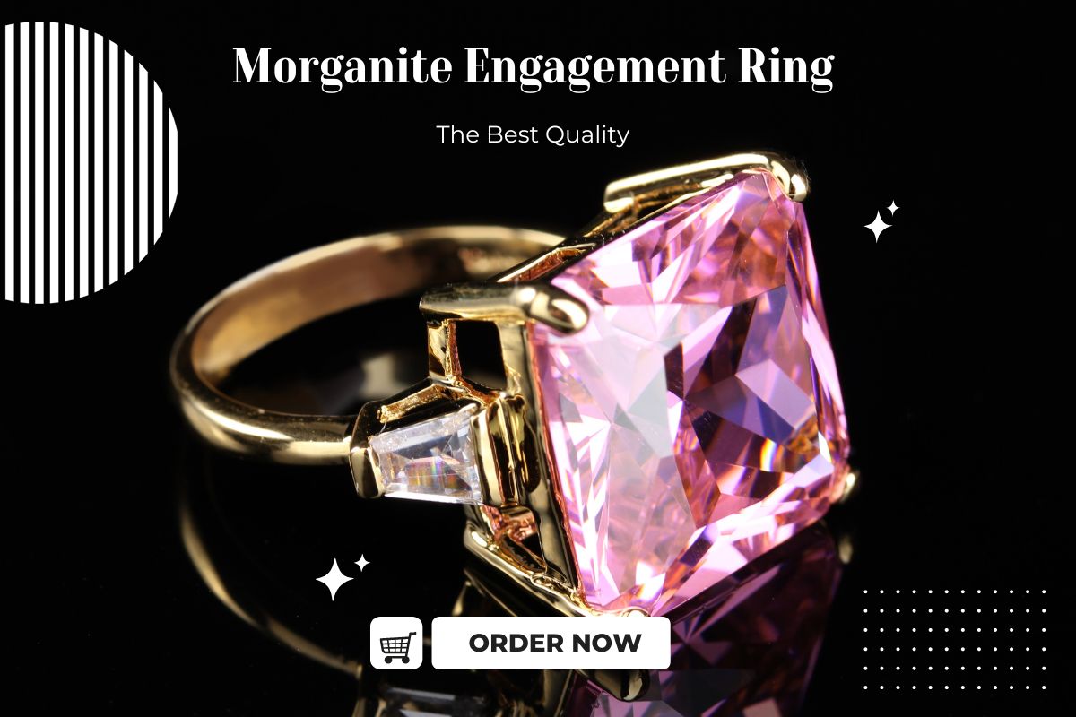 Morganite Amaranta Diamond Ring (1/2 ct. tw.) in 18K White Gold