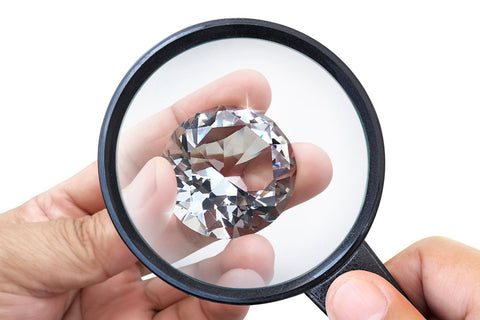 Natural diamond close up view