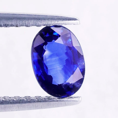 September Birthstone, 0.64 CT Oval Shape Natural Blue Sapphire for Engagement Ring, Anniversary Gift Ring