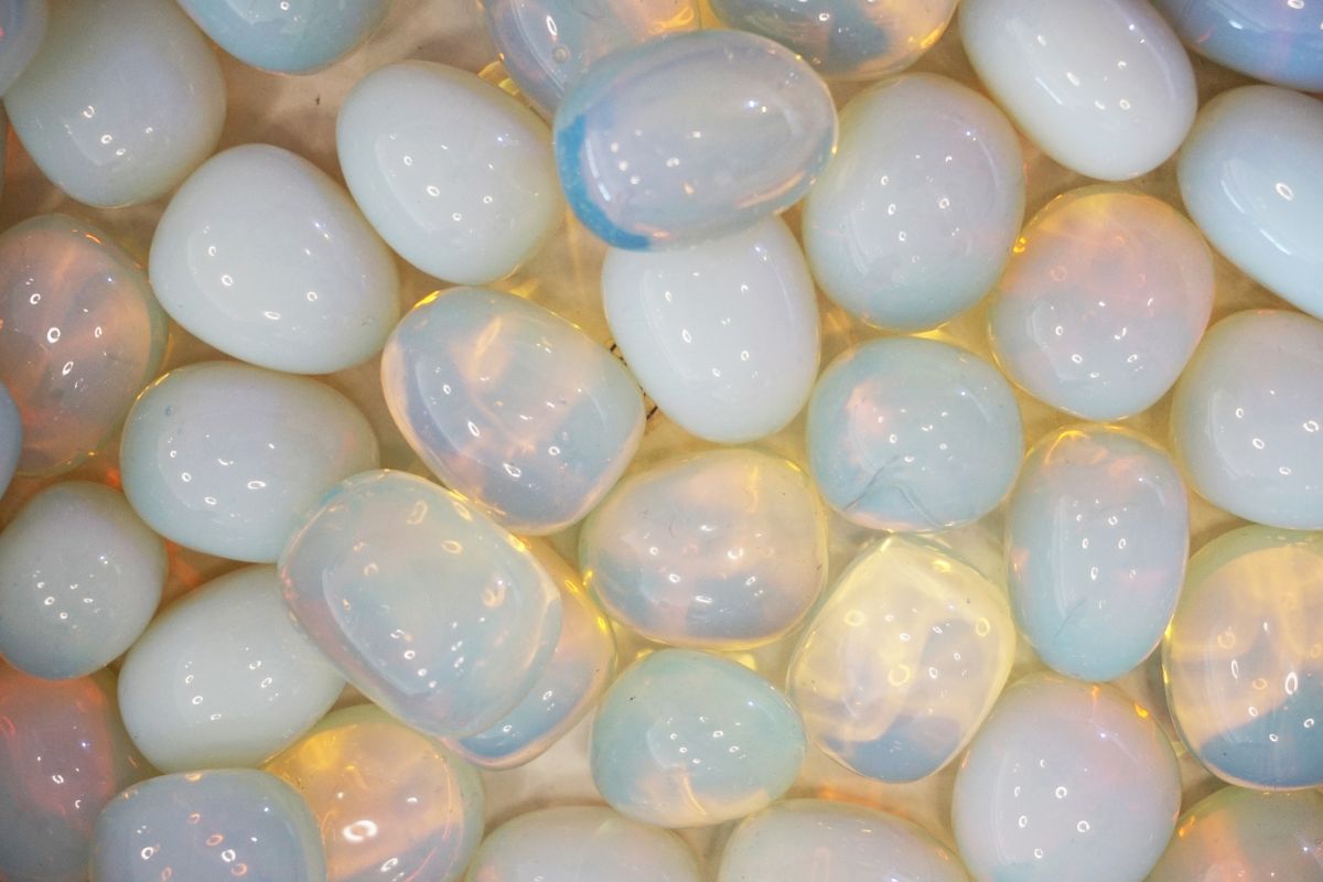 Opal gem stone collection.