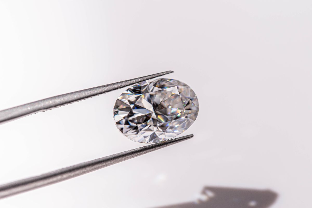 Oval Diamond Close Up View