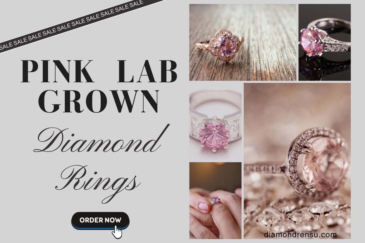 Pink lab grown diamond rings