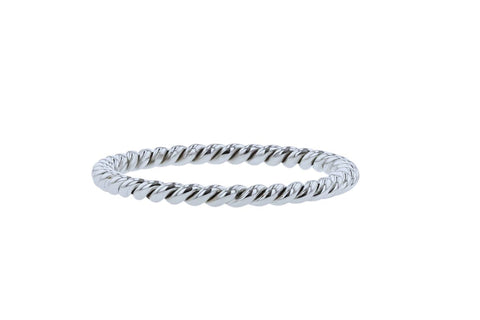 Platinum wedding rope band